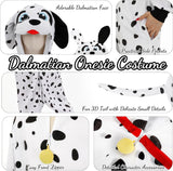 Adult Dalmatian Onesie Costume - 3D Hooded Animal One-Piece Pajama for Halloween Men Women