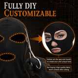 2PCS Halloween Black Hood Mask for Costume Dress-Up