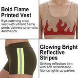 4 PCS Firefighter Costume for Women, Olive Green Halloween Costumes