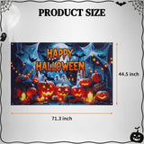 Happy Halloween Banner, Pumpkin Halloween Backdrops for Wall