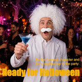 Mad Scientist Wig and Mustache Set for Adults
