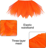 Black Orange White Tutus for Women Adults Tulle Skirt