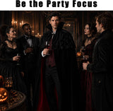 Black Halloween Vampire Costume Cape for Women Men
