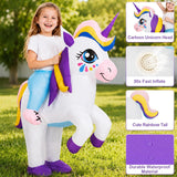 Inflatable Unicorn Costume for Kids, Funny Ride-on Blow Up