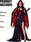 Gothic Vampire Costume Women With Cape