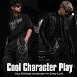 Hip Hop Chain Belt for Men Women, Triple Layer Pants Chain