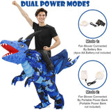 Ride-On Blue Dragon Inflatable Costume for Adults