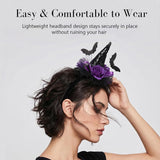 Witch Hat Headband for Women, Halloween Costume Accessory