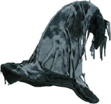 Witch Hat for Women, Distressed Gray, Polyester, One Size, Halloween Cosplay Costume Accessory