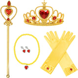 Yellow Princess Dress-Up Accessories Set for Girls (3-8 Years)