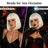 Short Blonde Bob Wig with Bangs for Women