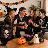 Halloween Skull Tote Bag, Trick or Treat Bag for Parties