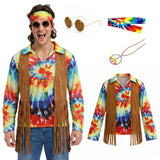 Men's Retro 1960s Hippie Costume for Halloween Party