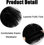 Black/White/Mulitcolor Tutu Skirt for WomenFluffy Layered