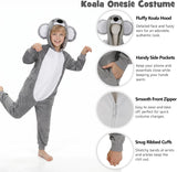 Kids Gray Koala Costume for Halloween with 3D Hood and Fuzzy Ears