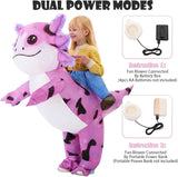 Inflatable Axolotl Costume Kids, Funny Ride-on Blow Up Outfit