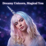 Unicorn Wig with Horn Headband, Halloween Rainbow Costume Set