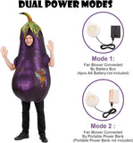 Inflatable Eggplant Costume for Adult, Funny Halloween Blow Up