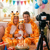 Toddler Giraffe Costume for Girls & Boys - 3D Hooded Animal Jumpsuit for Halloween Party