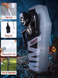 7FT Halloween Inflatable Outdoor Decorations, Blow Up Tombstone with Built-in Bright LEDs, Yard Lawn Garden Party Decor
