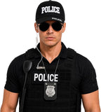 Police Costume Accessories for Adults, 4-Piece Dress-Up Set