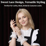 White Lace Wrist Cuffs Vampire Costume Accessories
