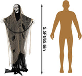 Halloween Decorations Outdoor, 65.6In Animated Grim Reaper