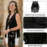 Halloween Hippie Costume Accessories Set, Brown Tassel