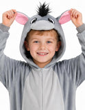 Kids Donkey Costume for Girls & Boys - 3D Hooded Animal Jumpsuit Costume for Halloween Party