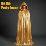 Halloween Gold Hooded Costume Cloak