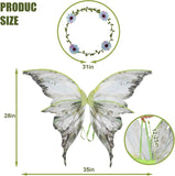 Fairy Wings Halloween Costume Set with Elf Ears for Women