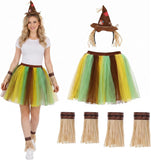 6Pcs Halloween Scarecrow Costume Accessories Set for Women