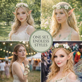 Elf Ears & Fairy Crown Halloween Costume Set for Women