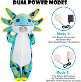 Inflatable Axolotl Costume for Kids, Blow Up Halloween Outfit