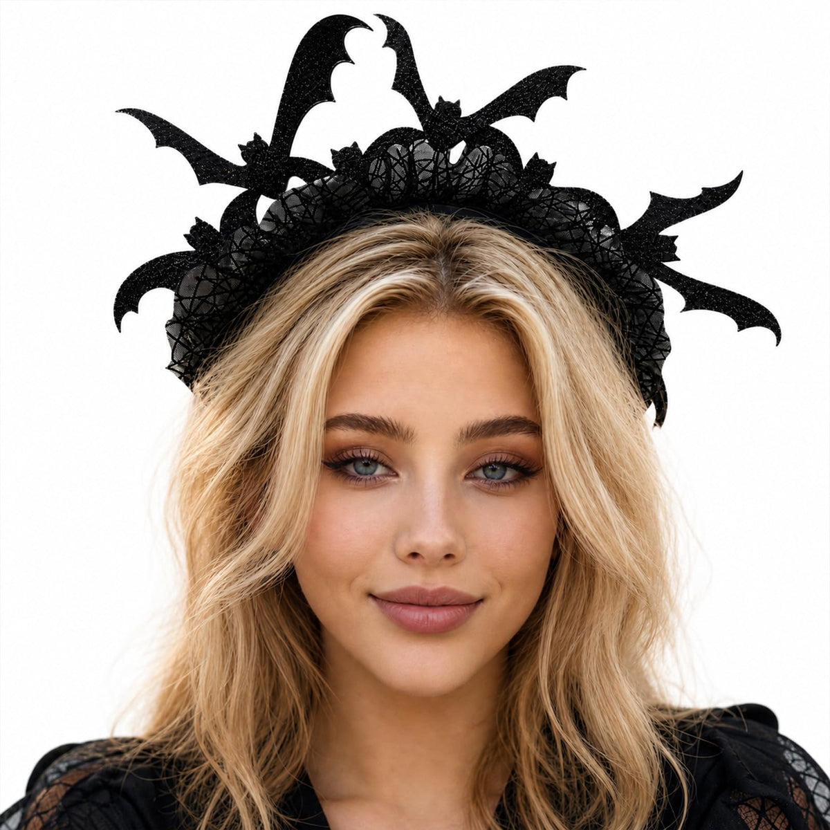 Spider Web Bat Costume Accessory Halloween Headband for Women