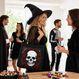 Halloween Skull Tote Bag, Trick or Treat Bag for Parties