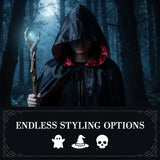 Halloween Gold Hooded Costume Cloak
