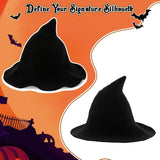 Witch Hat for Women, Distressed Gray, Polyester, One Size, Halloween Cosplay Costume Accessory