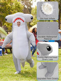 Adults Inflatable Costume Hammerhead Shark, Funny Blow Up Suit
