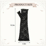 Floral Long Fingerless Lace Gloves for Women