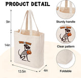 Halloween Skull Tote Bag, Trick or Treat Bag for Parties