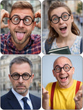 Black Round Halloween Accessory Glasses for Adults