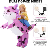 Inflatable Axolotl Costume for Kids – Funny Blow Up Ride on Costumes for Halloween & Cosplay Parties