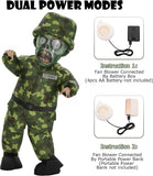 Inflatable Zombie Soldier Costume for Adult, Halloween Blow Up