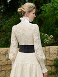 Black Corset Belt for Women, Wide Waist Belt