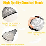 2PCS Black Wig Caps, Breathable Hair Net for Women Non Slip