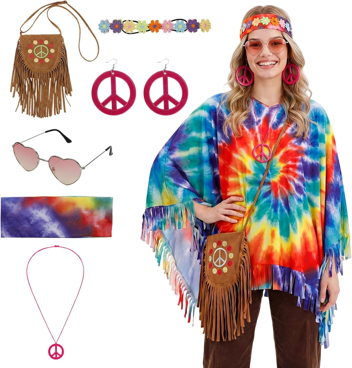 Hippie Costume Accessories Set for Women