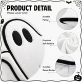 Halloween Pillow Covers 18x18 Set of 2, Single Ghost Cases