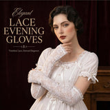 Floral Long Fingerless Lace Gloves for Women