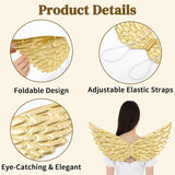 Mini Gold Angel Wings, Halloween Costume Accessory for Women